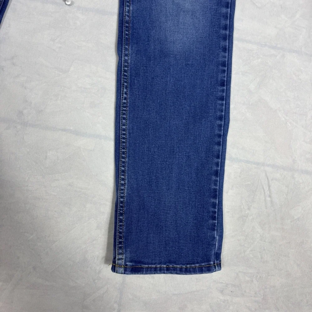 Levi's 511 Mens Straight Jeans Blue Denim‎ 5-Pocket Classic Whiskering Size 18R